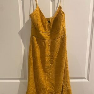 Lulus Yellow Lace Sundress